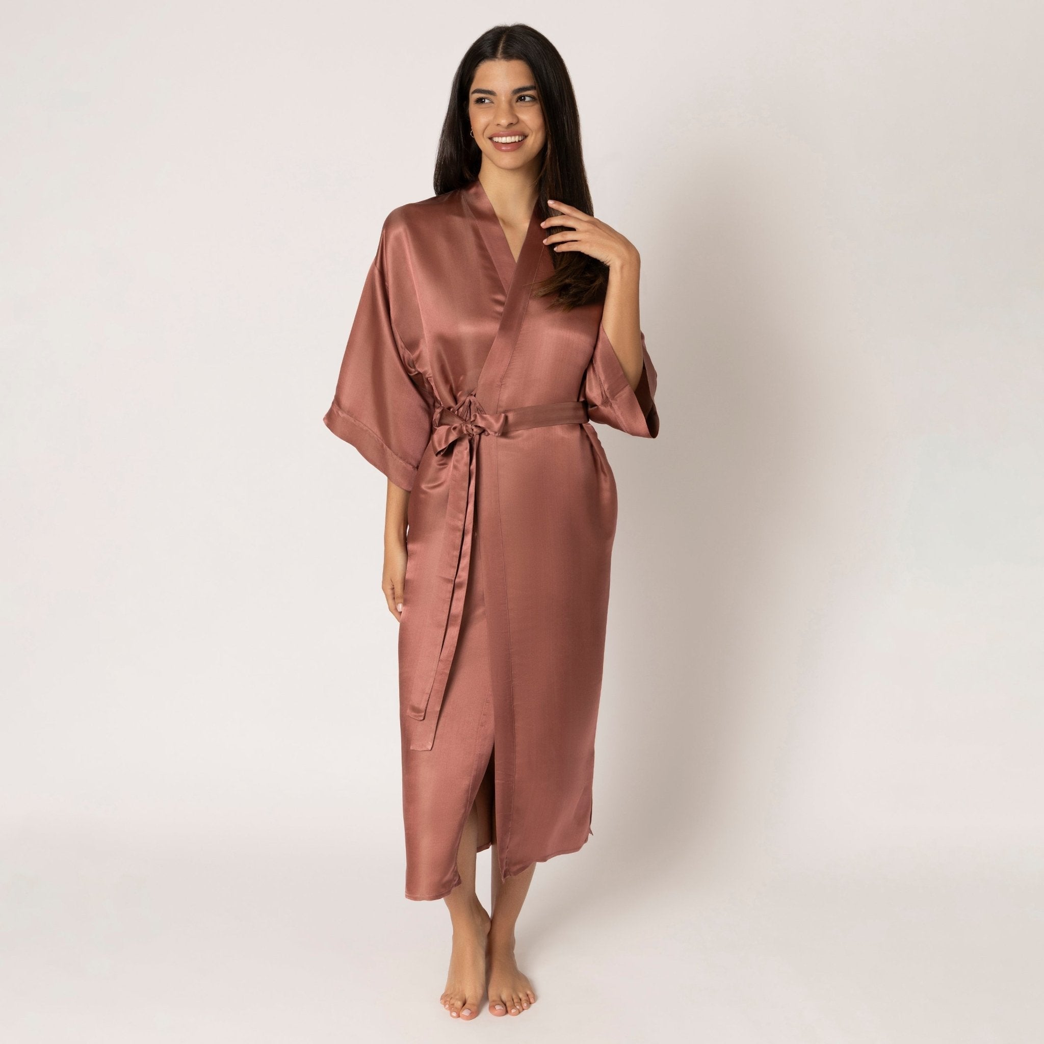 Luxury Artisan Long Silk Kimono Robes For Women | Tara Sartoria Luxury Artisan Long Silk Kimono Robes For Women | Tara Sartoria