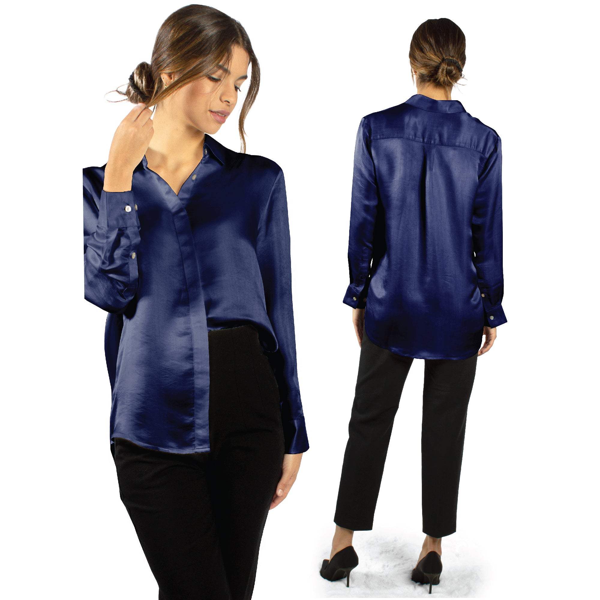 Artisan Silk Blouse, Button Down, Washable - Tara Sartoria