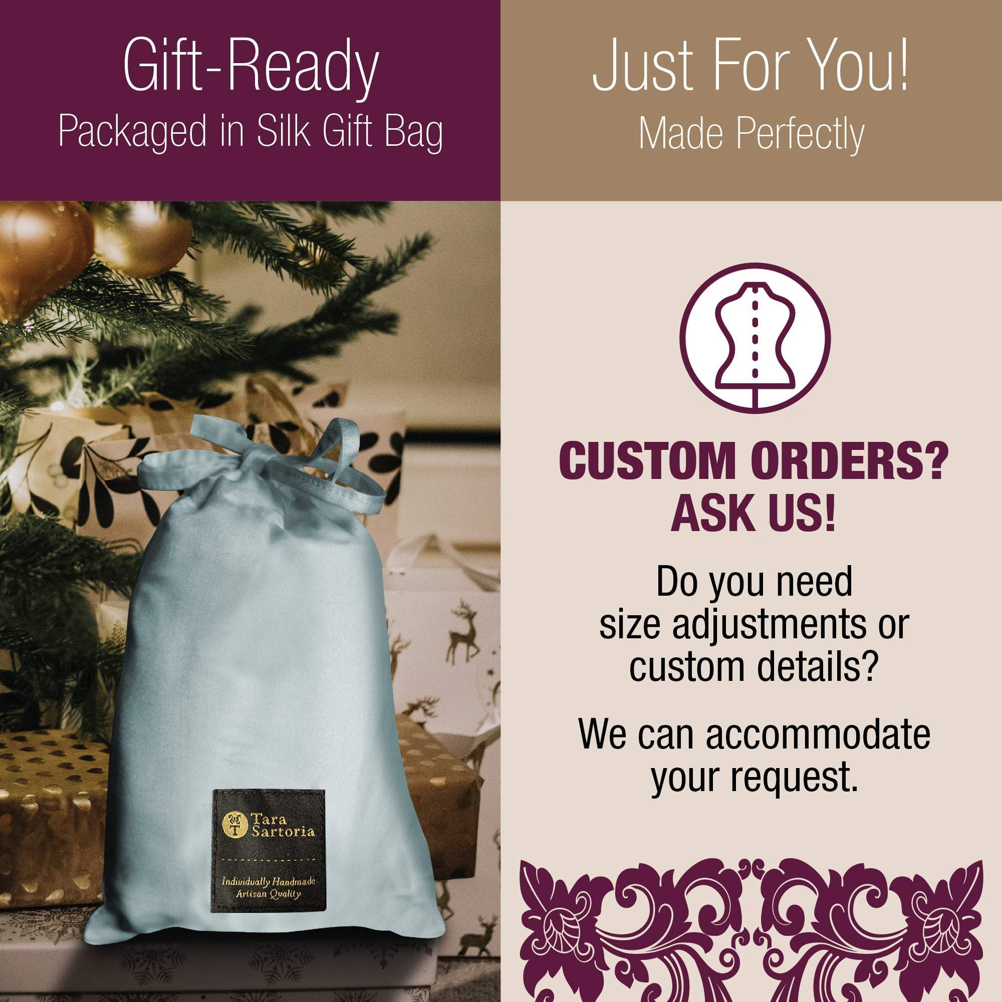 Artisan Silk Pajamas, Cami Boxers Set, Washable - Tara Sartoria