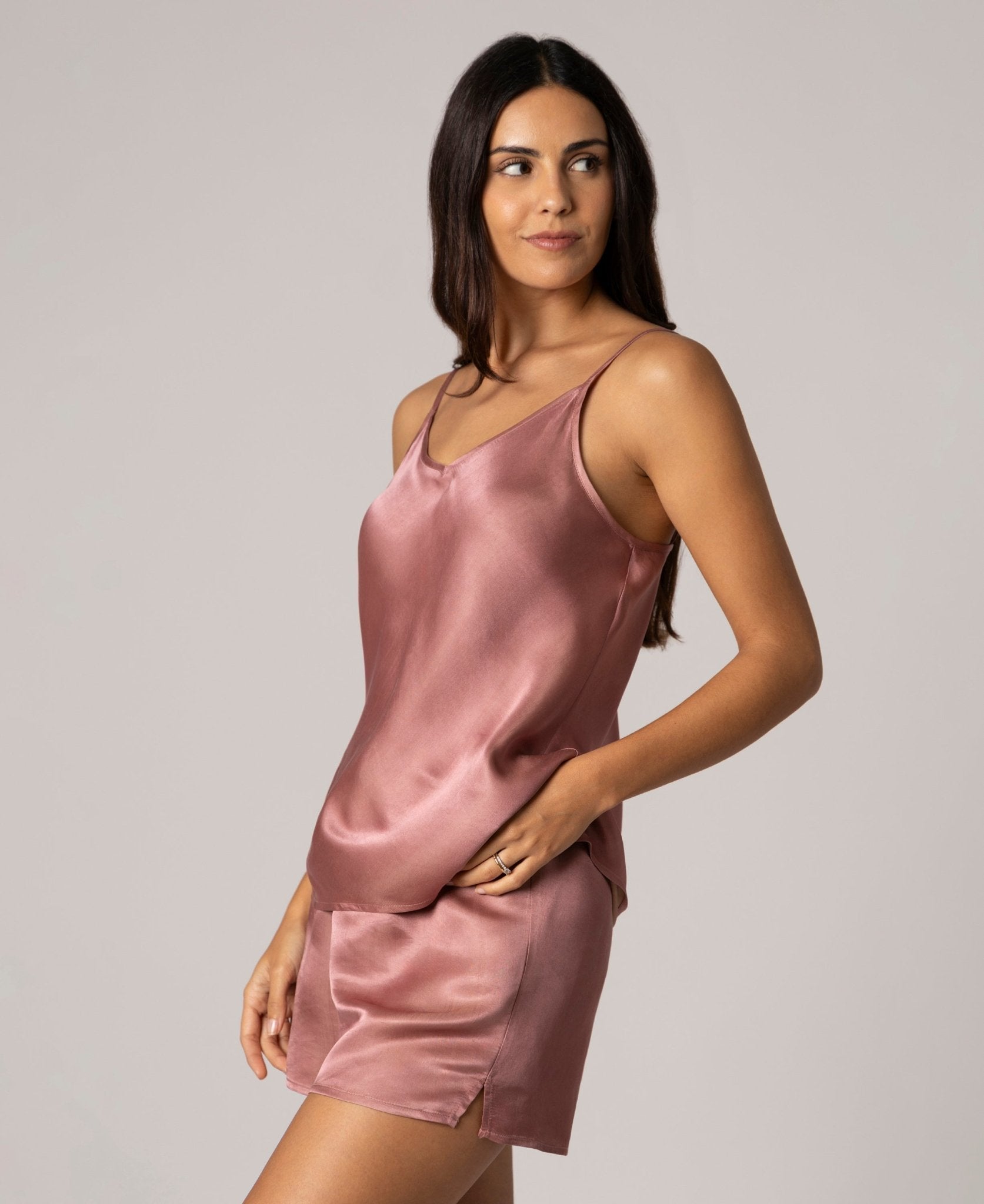 Artisan Silk Pajamas, Cami Boxers Set, Washable - Tara Sartoria