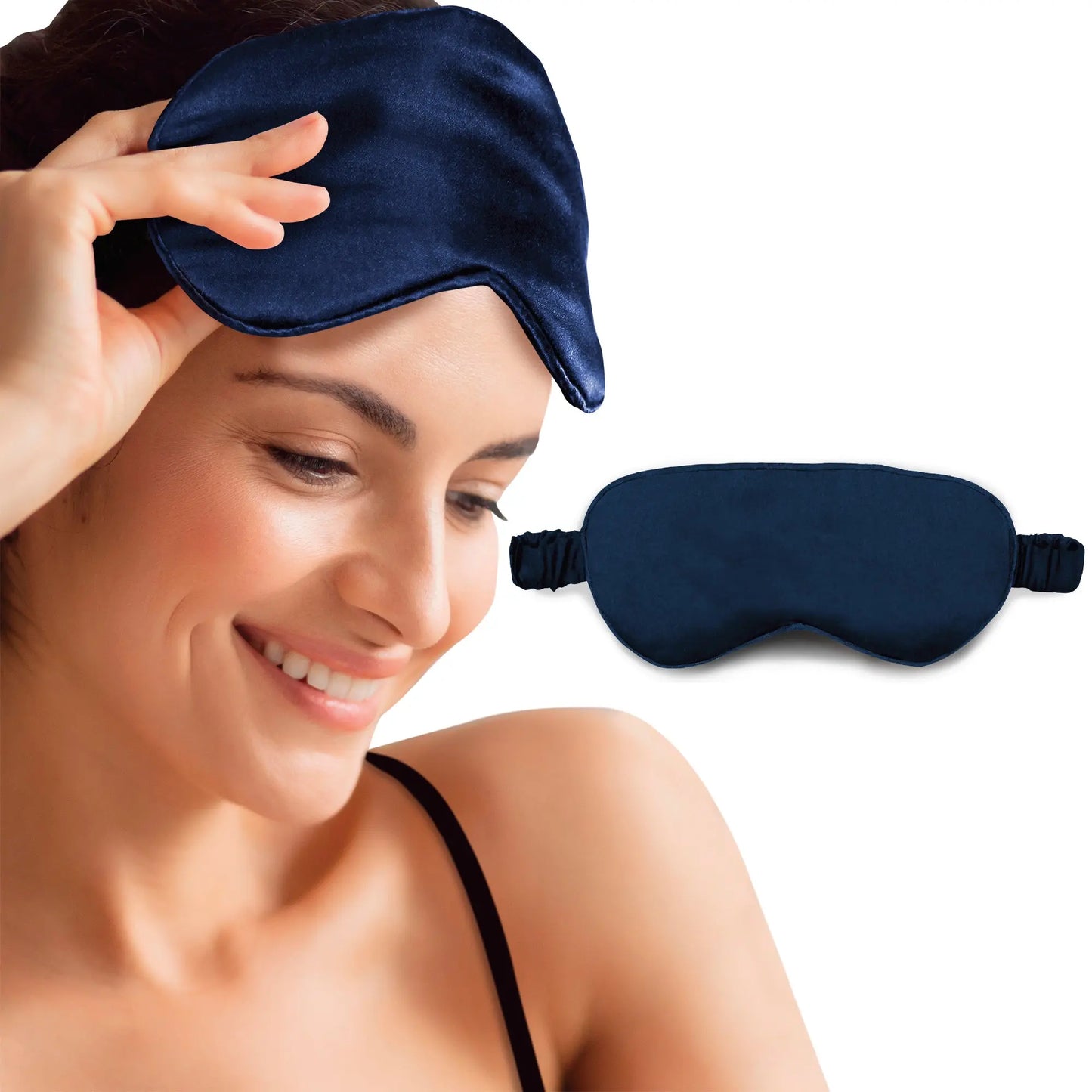 Luxury Silk Sleep Mask in Blue Tara Sartoria