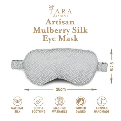 Luxury Silk Sleep Mask in Gray Tara Sartoria
