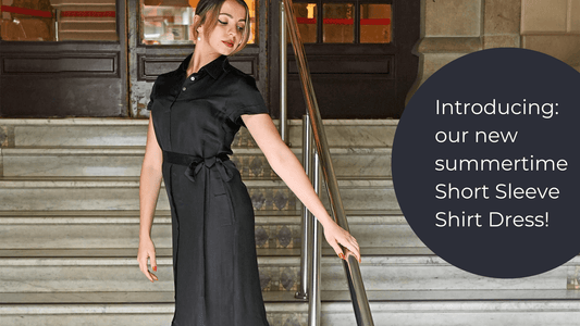 Introducing: Our New Summertime Short Sleeve Shirt Dress! - Tara Sartoria