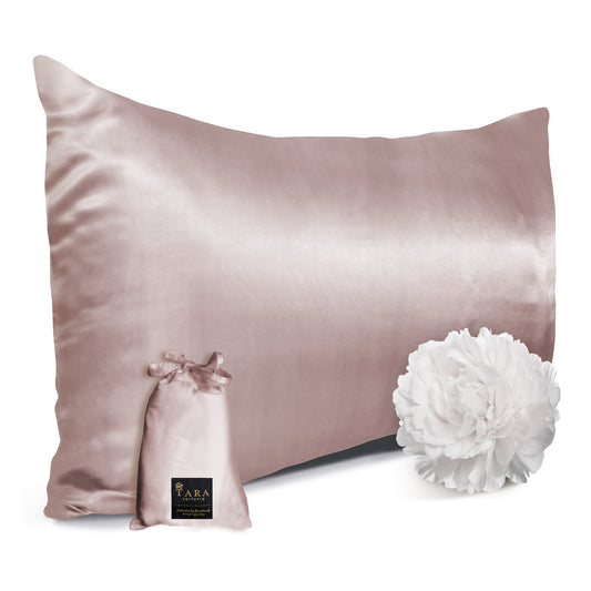 Luxury Artisan Mulberry Silk Pillowcase, Washable Natural Mulberry Silk, Pink
