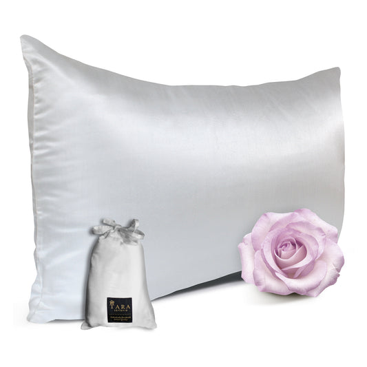 Luxury Artisan Mulberry Silk Pillowcase, Washable Natural Mulberry Silk, White