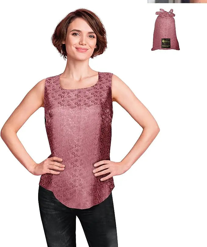 Luxury Artisan Silk Jacquard Tank Tops for Women
