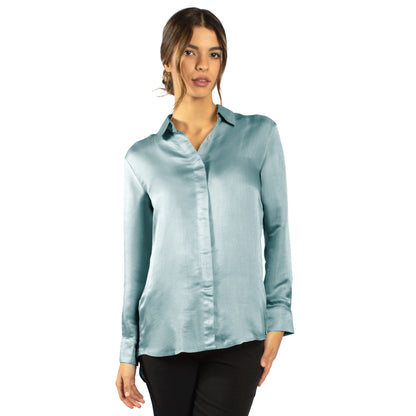 Luxury Artisan Silk Blouse for Women, Button Down Shirt, Washable Natural Mulberry Silk