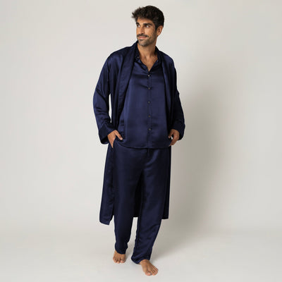 Artisan Long Silk Robe And Pajama Set, Washable