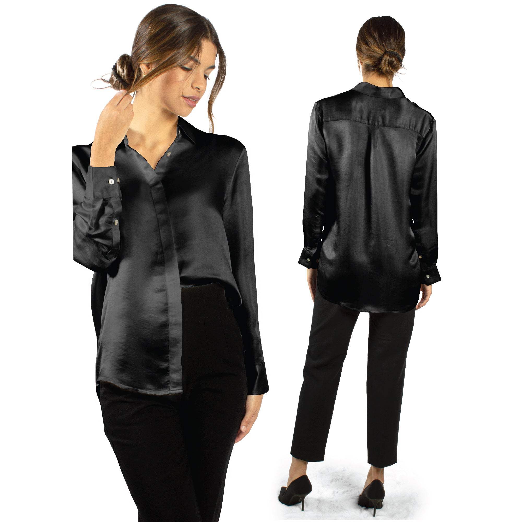 Artisan Silk Blouse, Button Down, Washable - Tara Sartoria