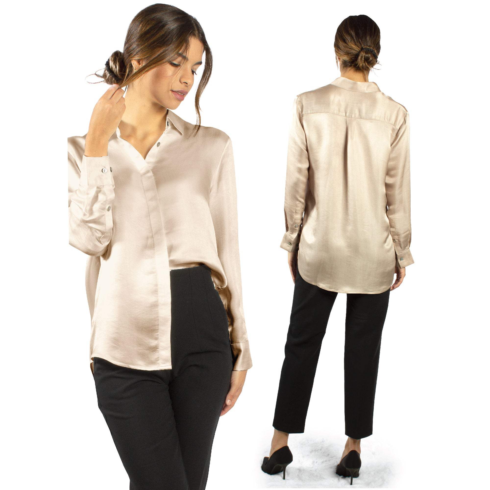 Artisan Silk Blouse, Button Down, Washable - Tara Sartoria