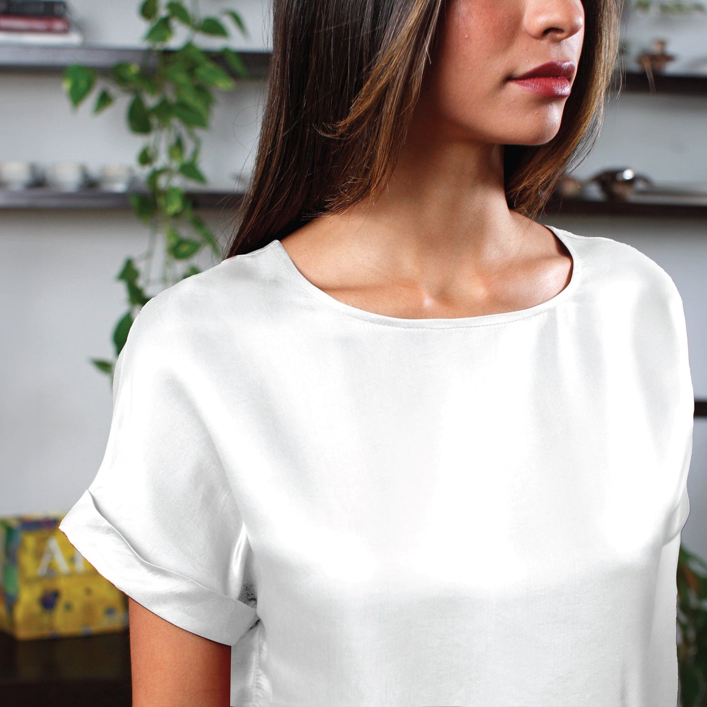 Artisan Silk Blouse, Cap Sleeves, Washable - Tara Sartoria