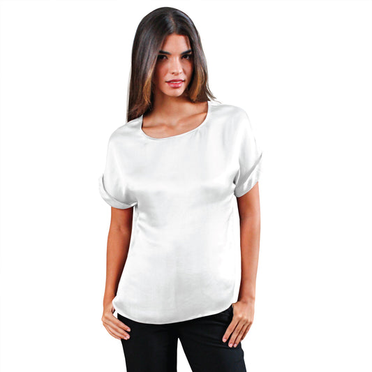 Artisan Silk Blouse, Cap Sleeves, Washable - Tara Sartoria