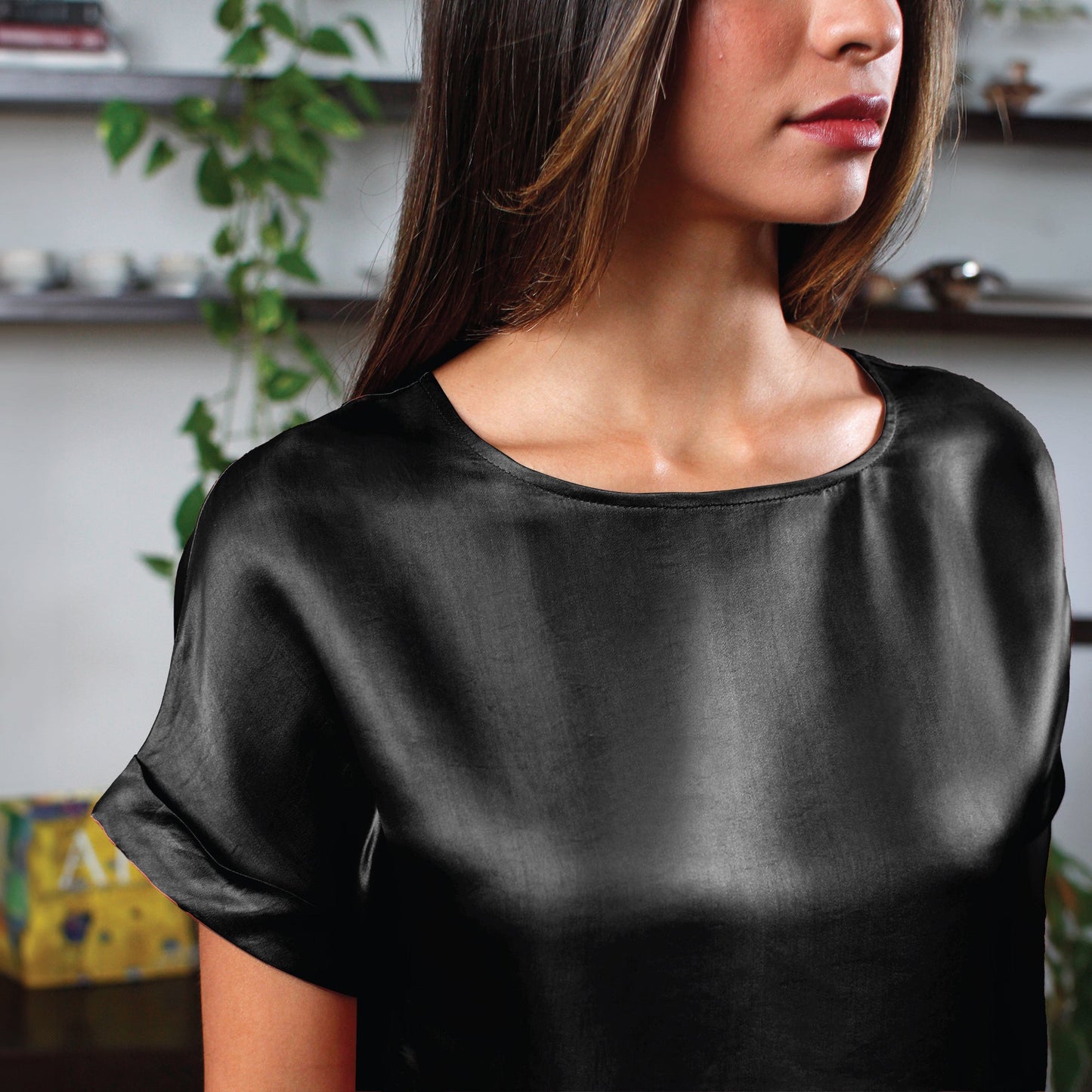 Artisan Silk Blouse, Cap Sleeves, Washable - Tara Sartoria