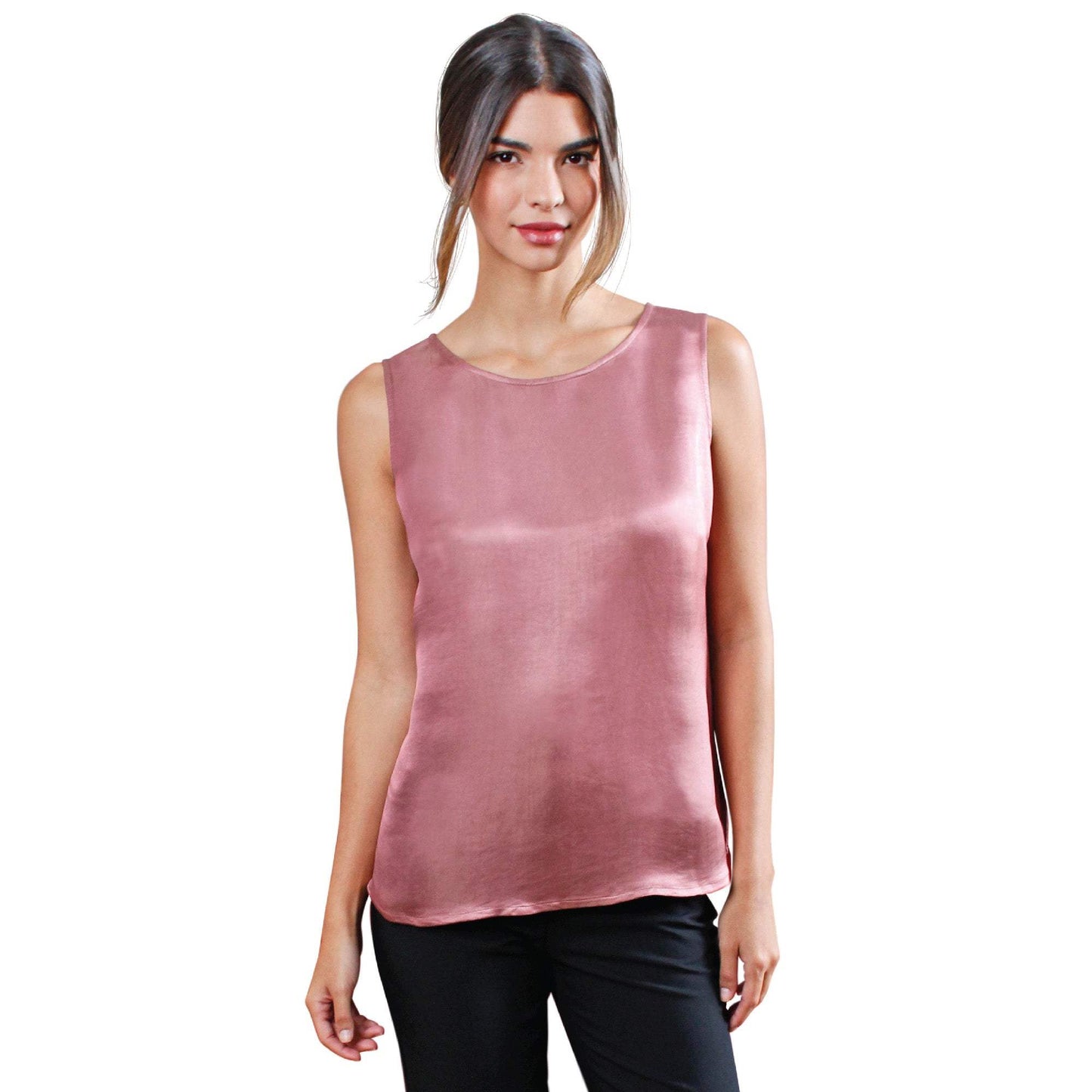 Artisan Silk Blouse, Tank Top Round Neck, Washable - Tara Sartoria