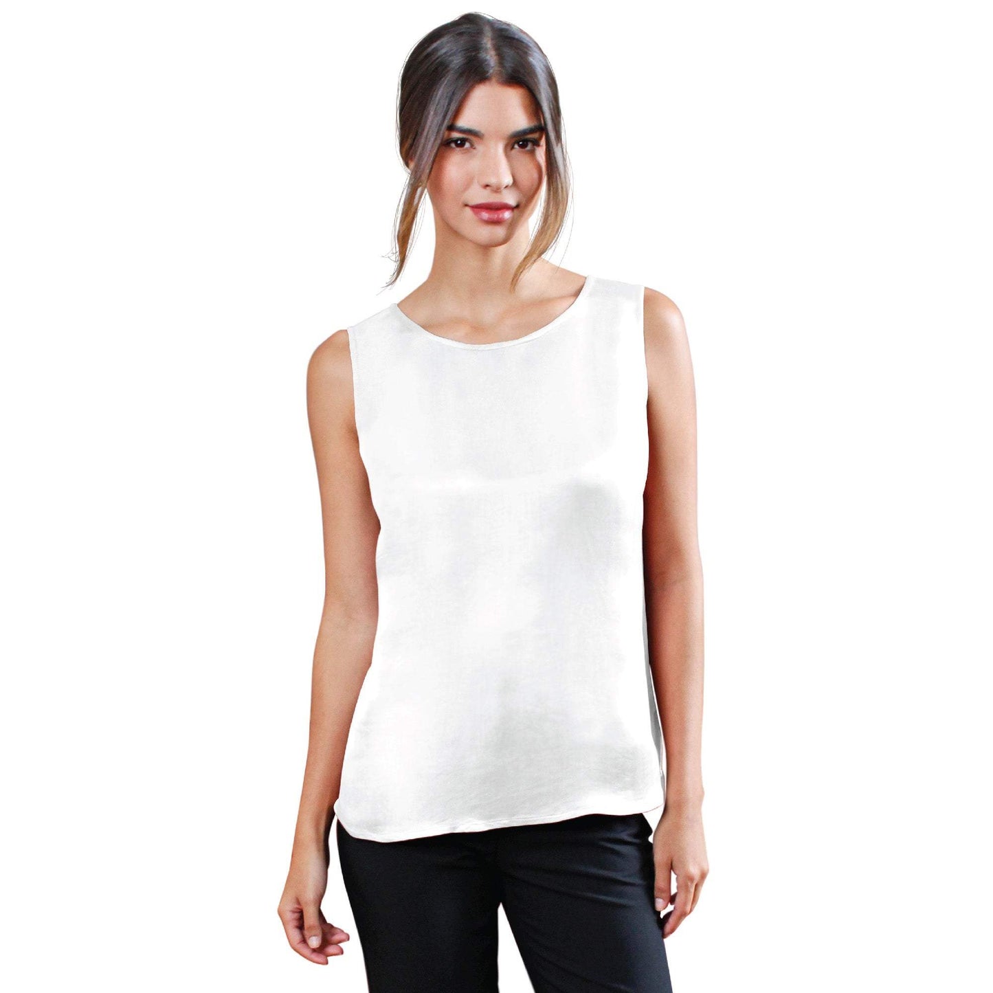Artisan Silk Blouse, Tank Top Round Neck, Washable - Tara Sartoria