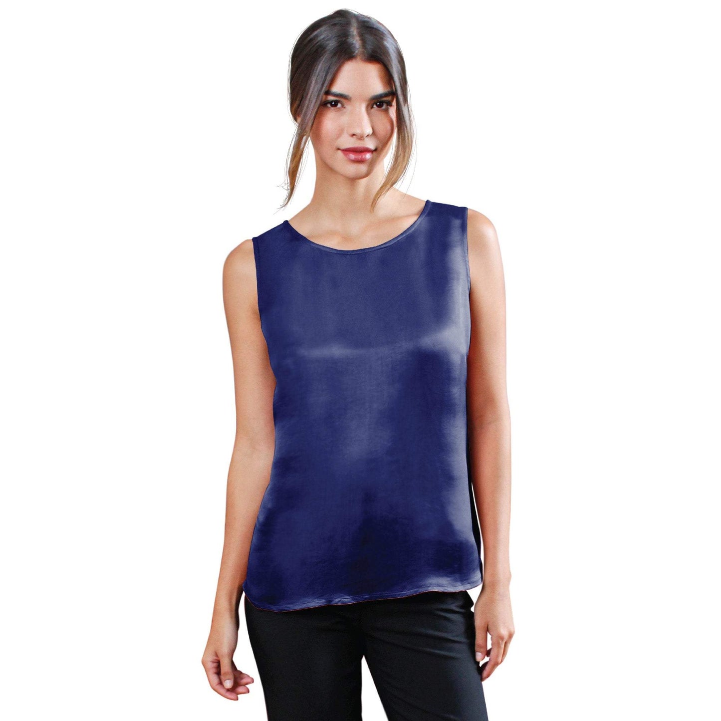 Artisan Silk Blouse, Tank Top Round Neck, Washable - Tara Sartoria