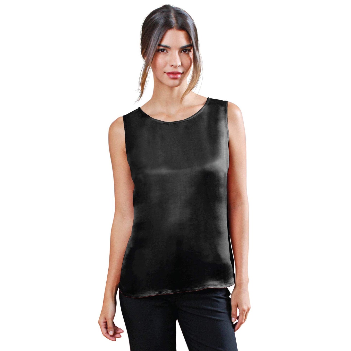 Artisan Silk Blouse, Tank Top Round Neck, Washable - Tara Sartoria