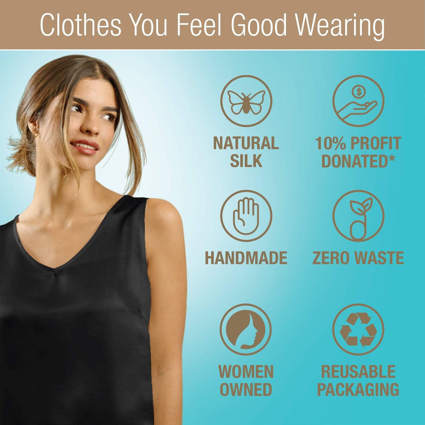 Artisan Silk Blouse, Tank Top V Neck, Washable - Tara Sartoria