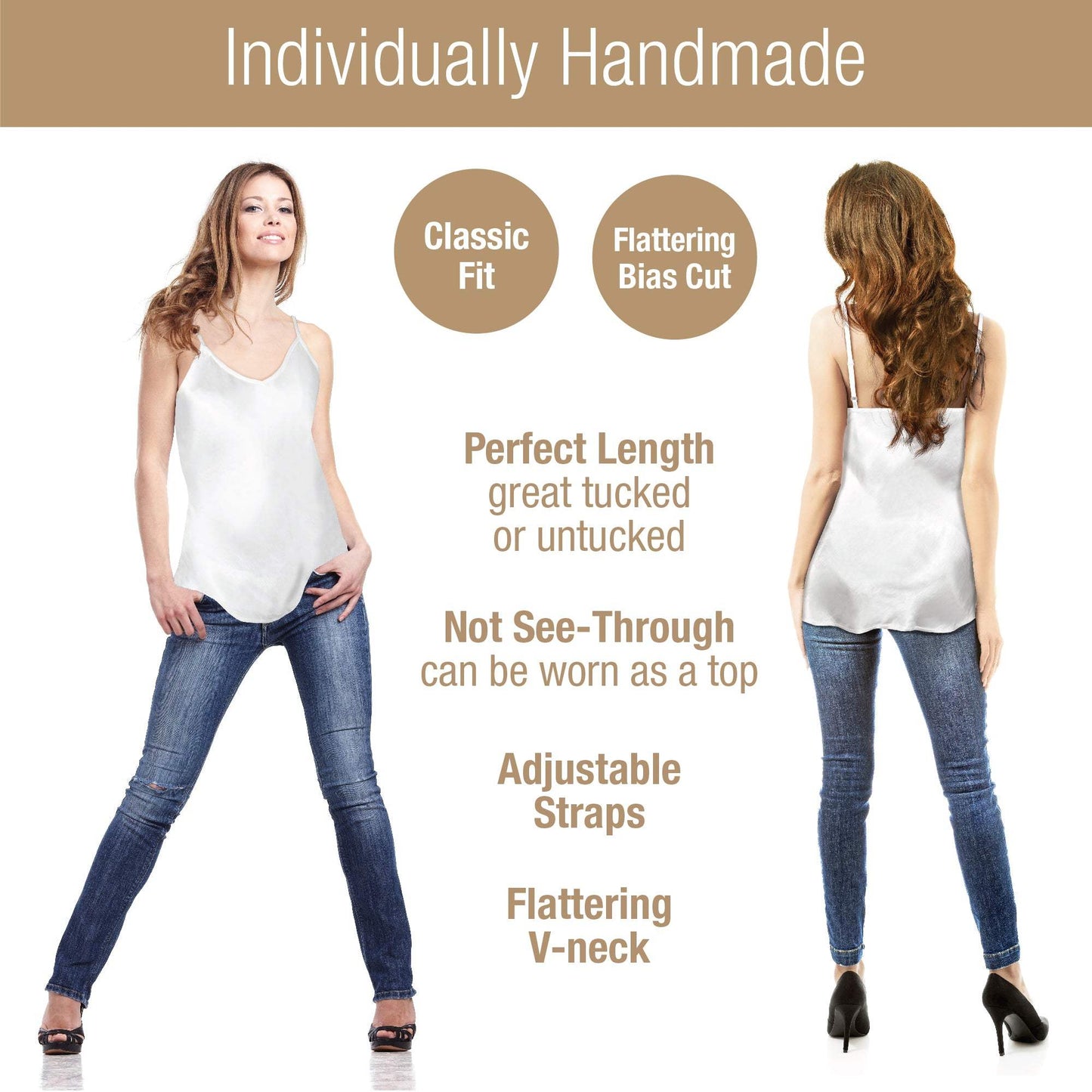 Artisan Silk Camisole, Washable - Tara Sartoria