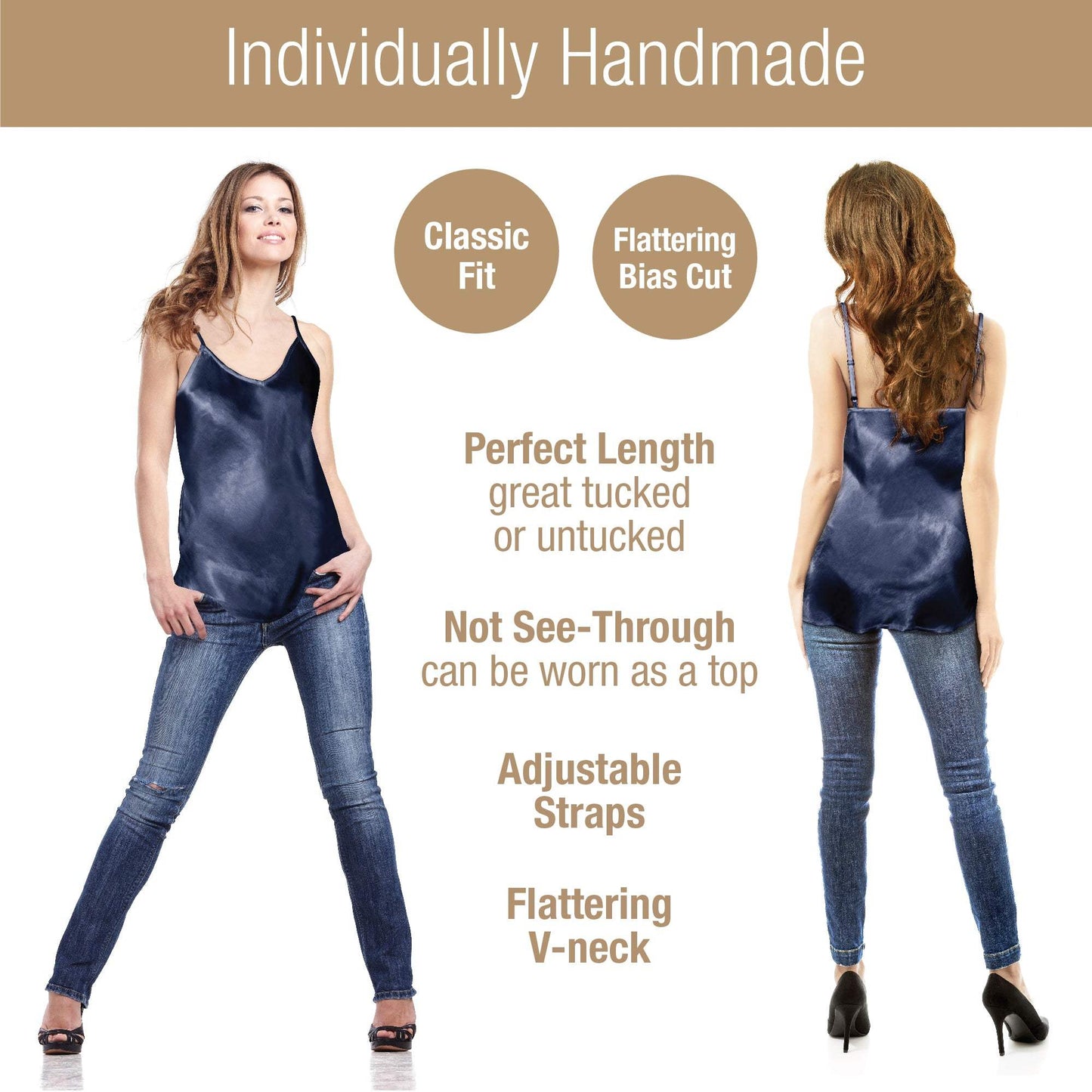 Artisan Silk Camisole, Washable - Tara Sartoria