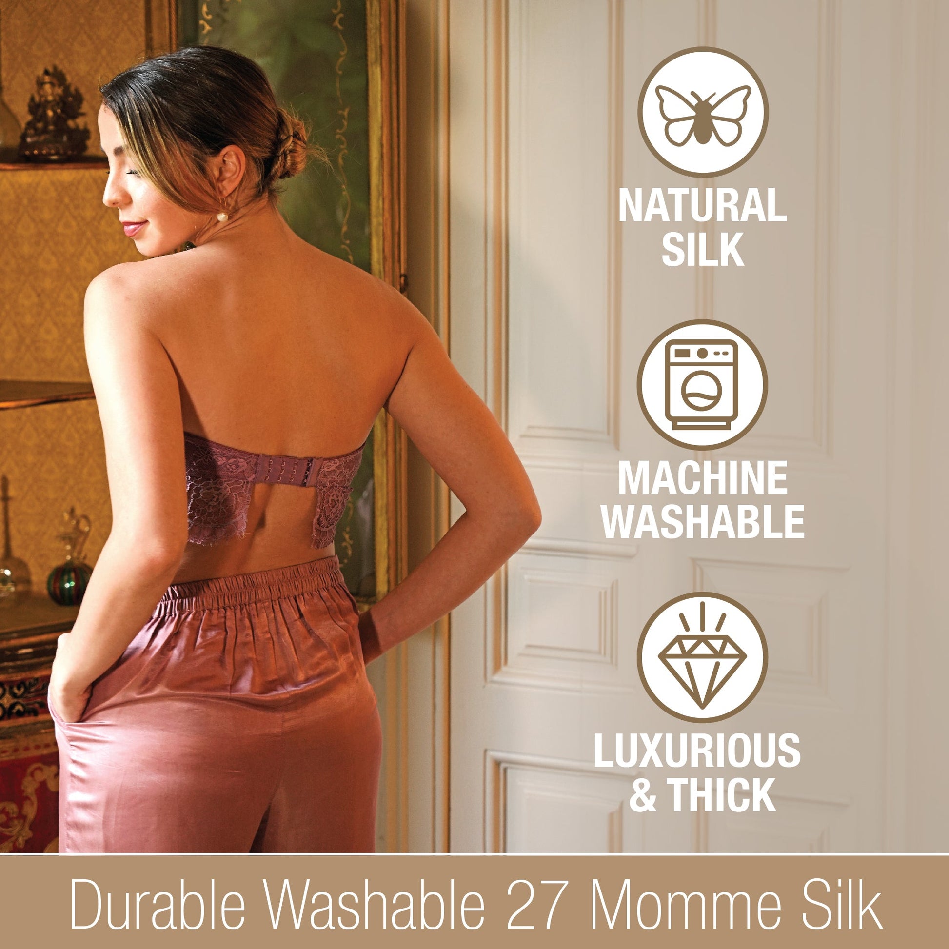 Artisan Silk Pajama Pants, Washable - Tara Sartoria