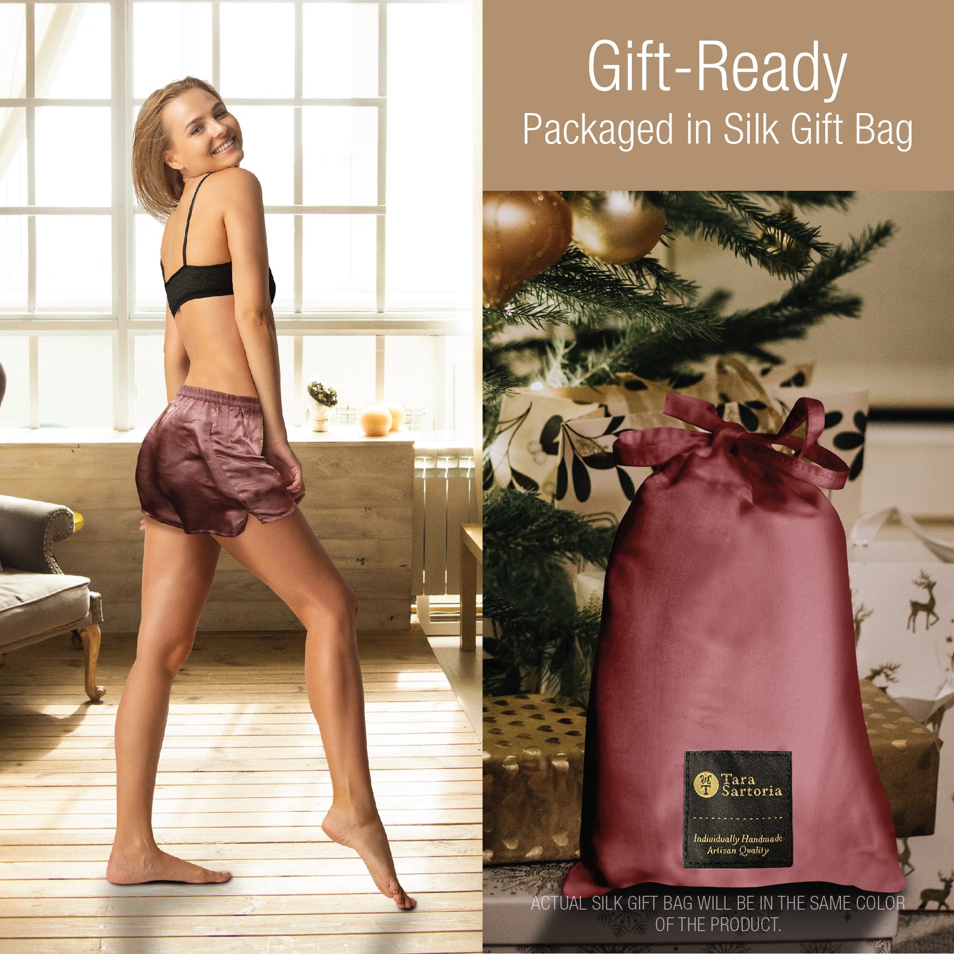Artisan Silk Pajama Shorts, Washable - Tara Sartoria