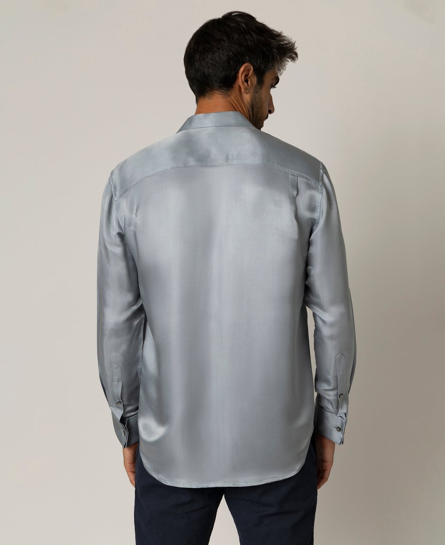 Artisan Silk Shirt, French Cuffs, Washable - Tara Sartoria