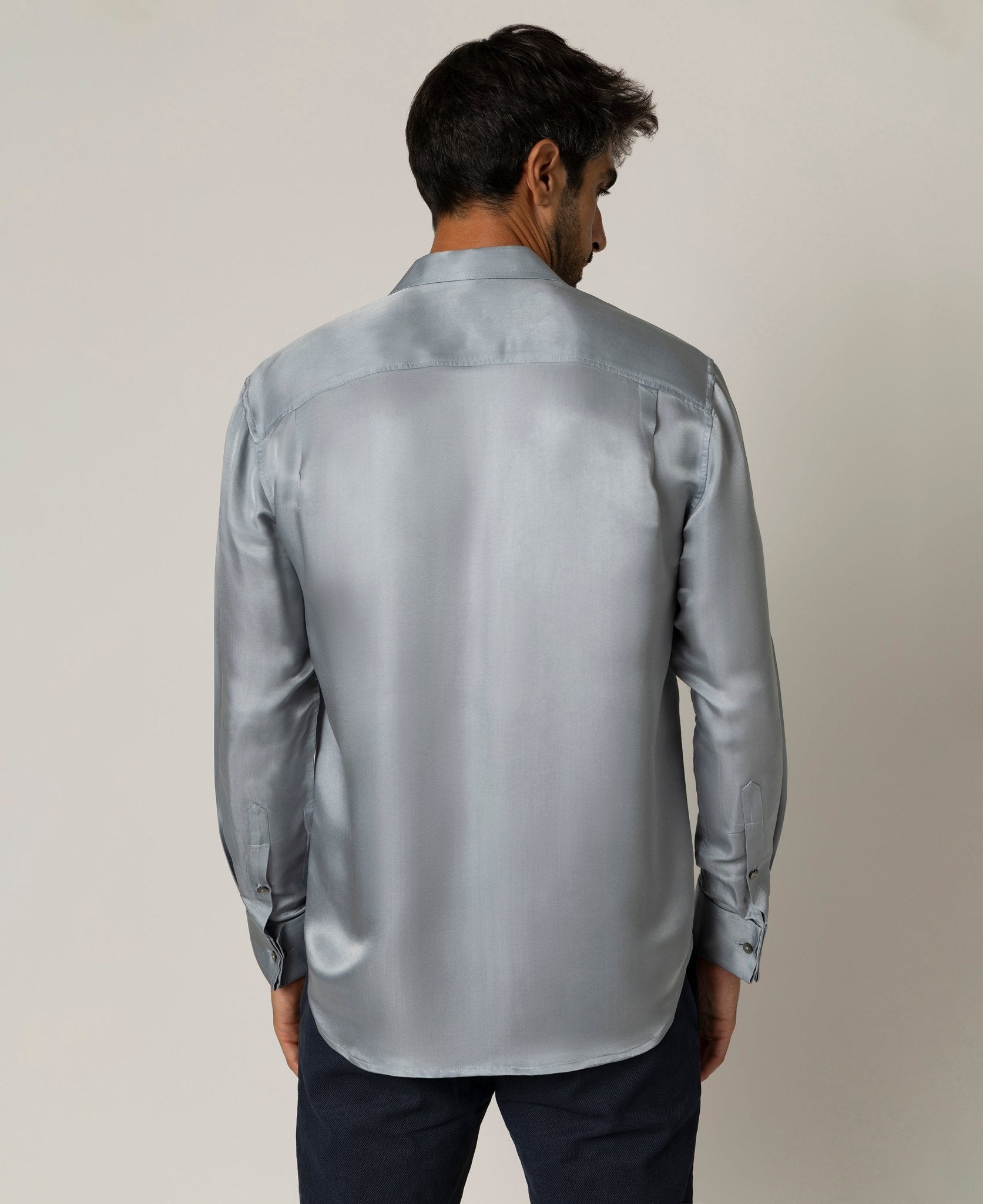 Artisan Silk Shirt, French Cuffs, Washable - Tara Sartoria