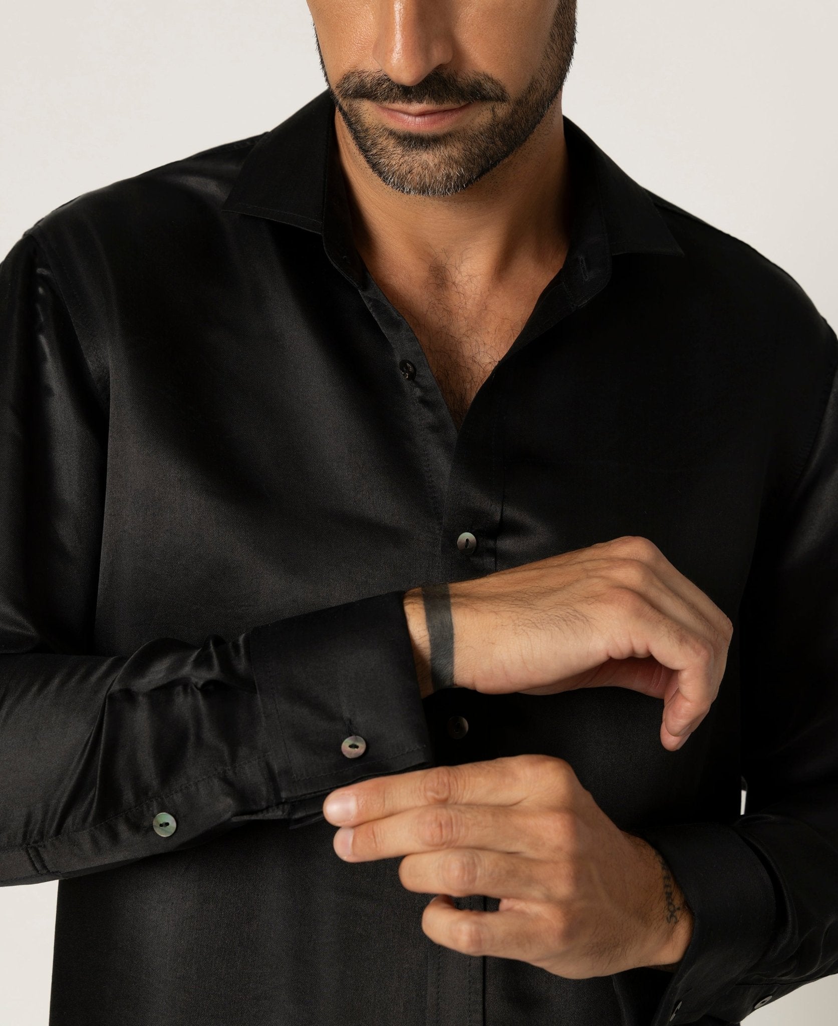 Artisan Silk Shirt, French Cuffs, Washable - Tara Sartoria