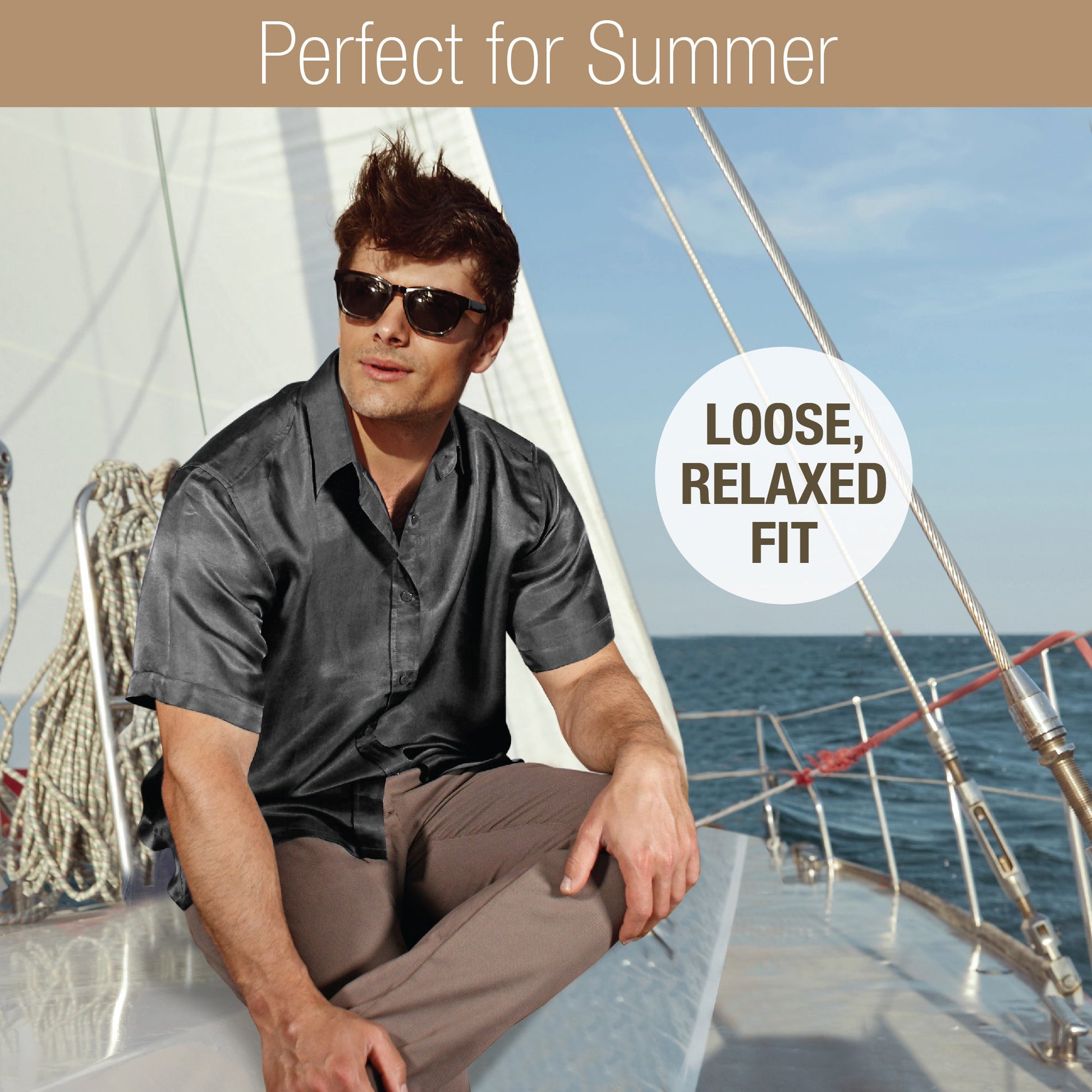 Artisan Silk Shirt Short Sleeves, Washable - Tara Sartoria