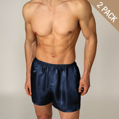 Tara Sartoria Men's Silk Boxers 2 Pack, Washable