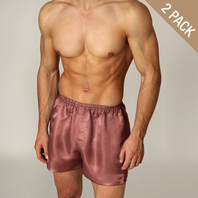 Tara Sartoria Men's Silk Boxers 2 Pack, Washable