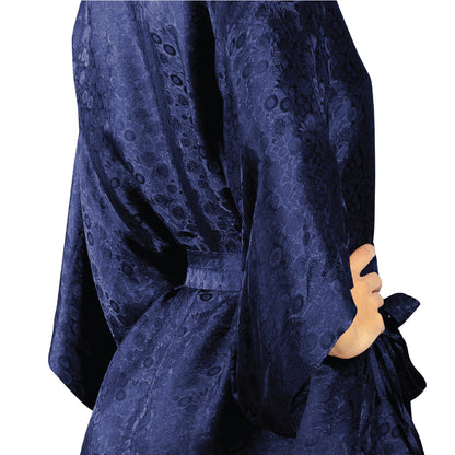 Luxury Artisan Silk Kimono Robes For Women, Jacquard, Washable Natural Mulberry Silk