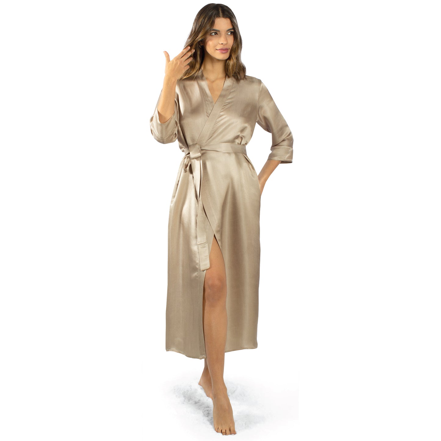 Luxury Artisan Silk Robes For Women, Long, Washable Natural Mulberry Silk