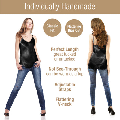 Luxury Artisan Silk Camisole for Women, Washable Natural Mulberry Silk
