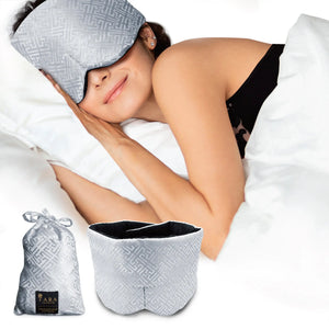 Full Black-Out Silk Sleep Mask in Grey