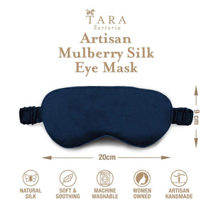 Luxury Silk Sleep Mask in Blue