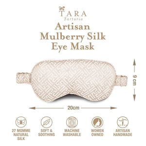 Luxury Silk Sleep Mask in Beige