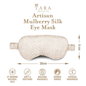 Luxury Silk Sleep Mask in Beige