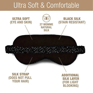 Luxury Silk Sleep Mask in Black