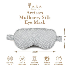 Luxury Silk Sleep Mask in Gray