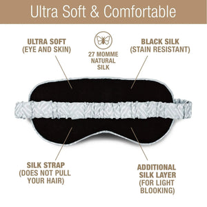Luxury Silk Sleep Mask in Gray