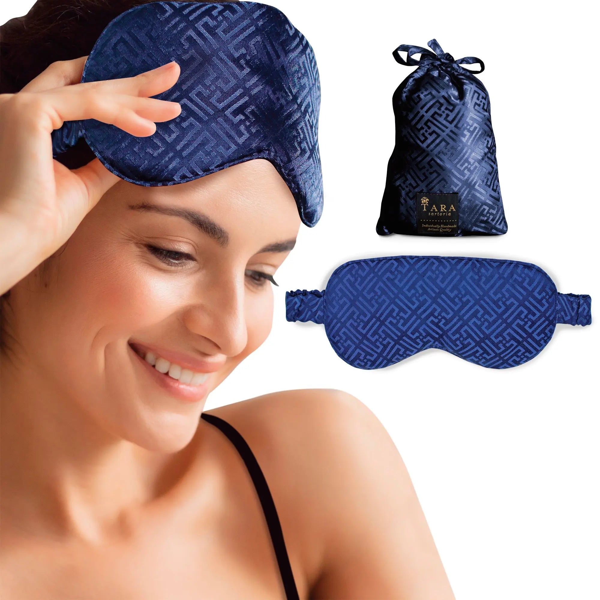 Luxury Silk Sleep Mask in Blue
