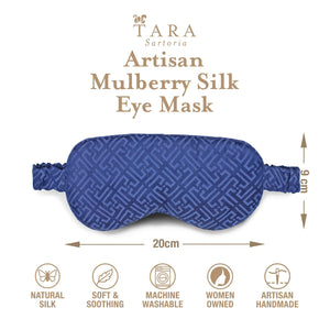 Luxury Silk Sleep Mask in Blue