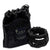 Skinny Silk Scrunchies For Hair, 3 Pieces (Onyx Black)
