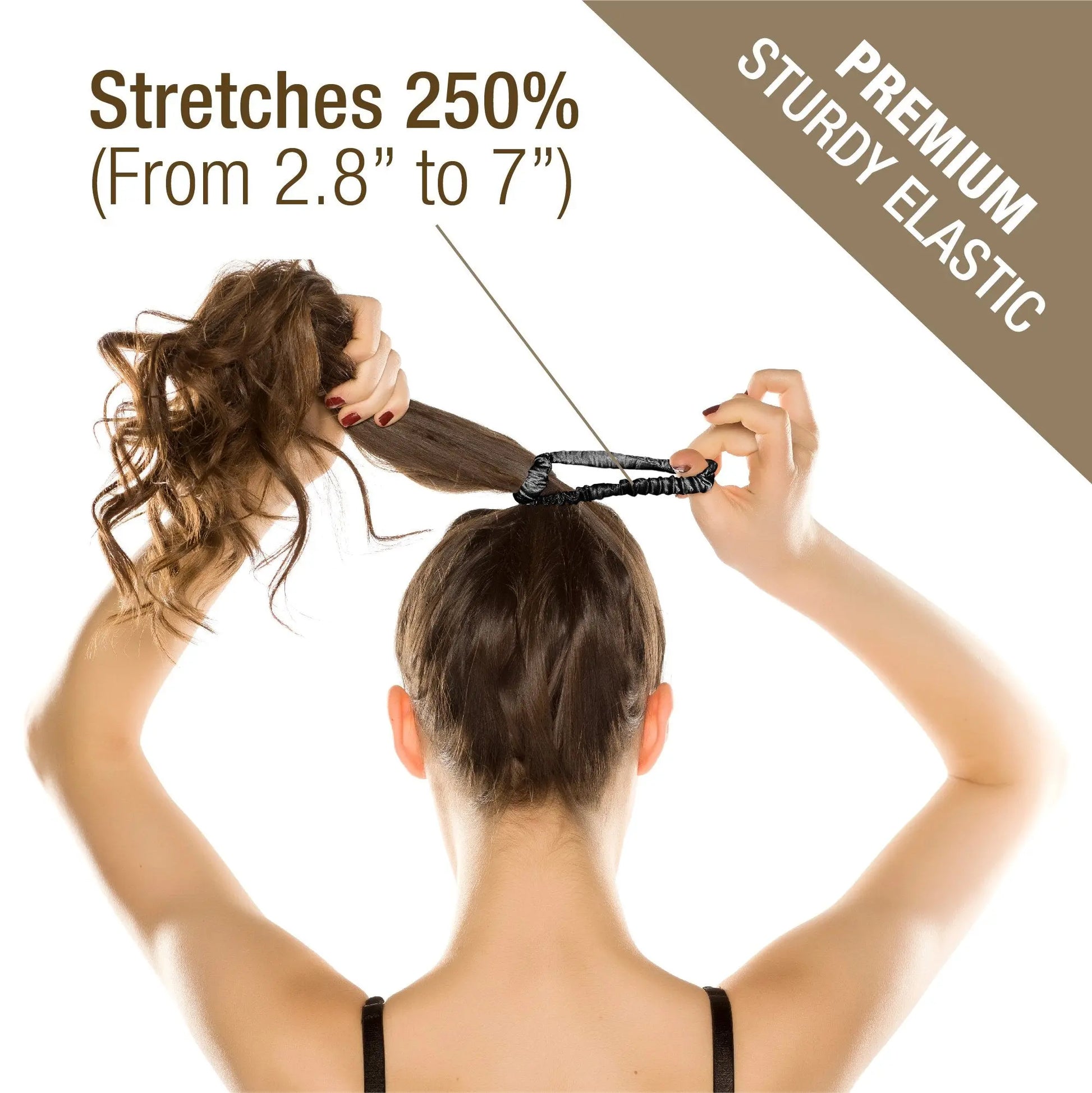 Skinny Silk Scrunchies For Hair, 6 Pieces (Onyx Black, Nude Beige, Vintage Pink) Tara Sartoria